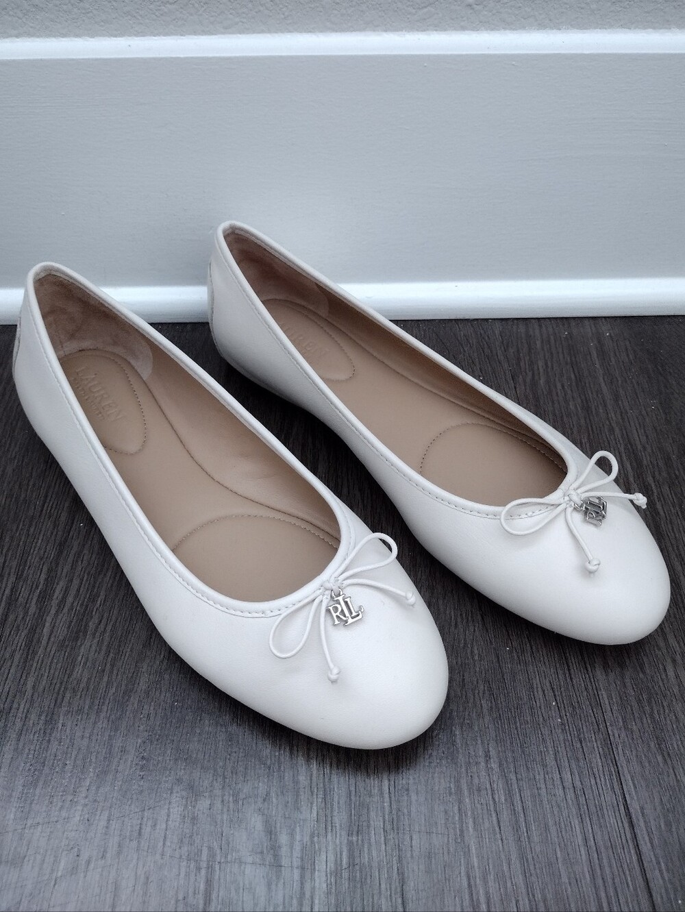Lauren Ralph Lauren Jayna Nappa Leather Driver Flat Women's size 7 LIKE NEW